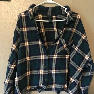 Flannel Crop Top